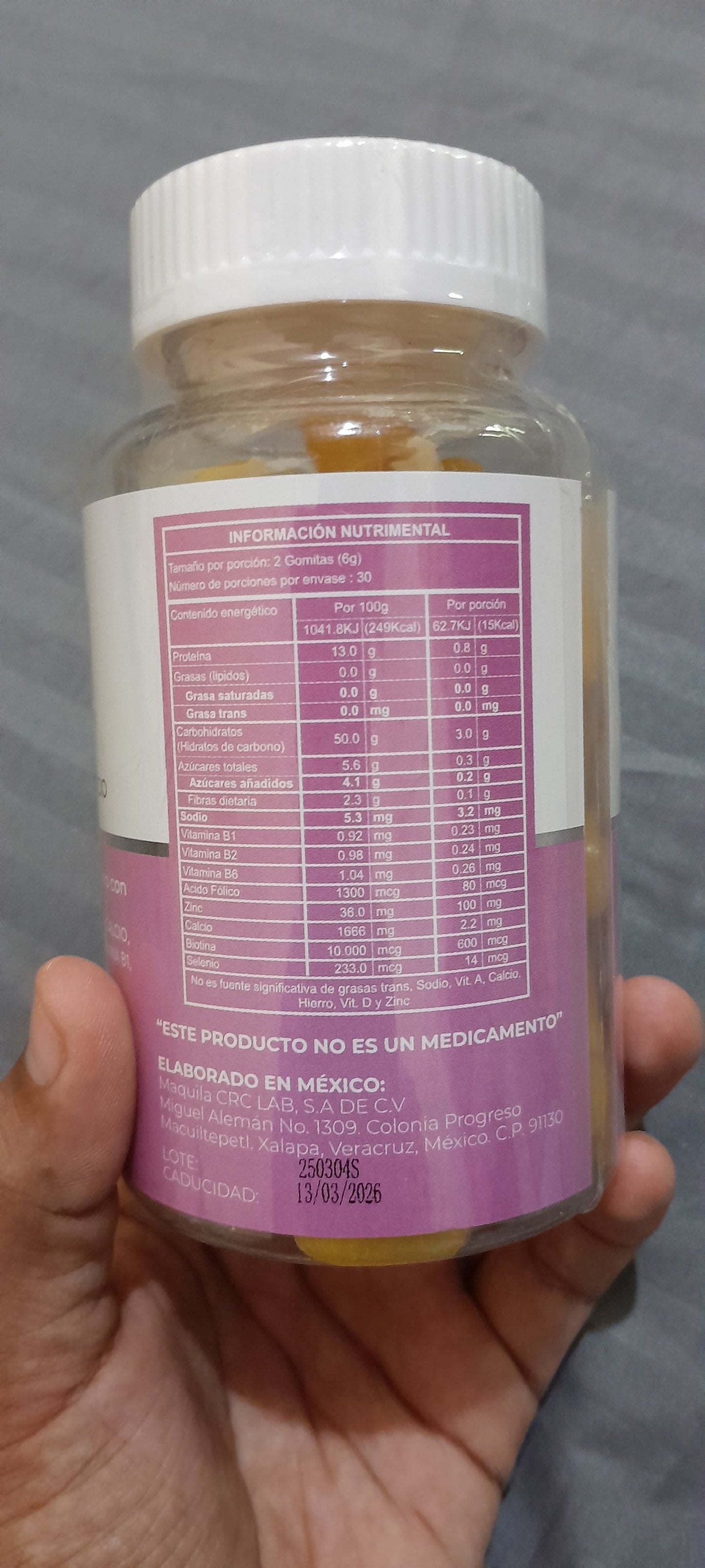 SUPLEMENTO ALIMENTICIO CON COLAGENO HIDROLIZADO